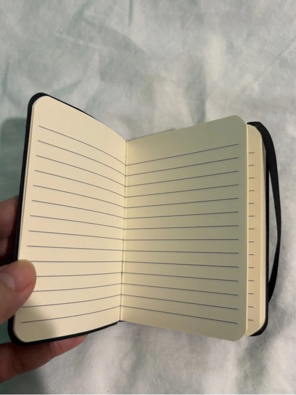 Armani Exchange Black Leather Mini Pocket Notebook